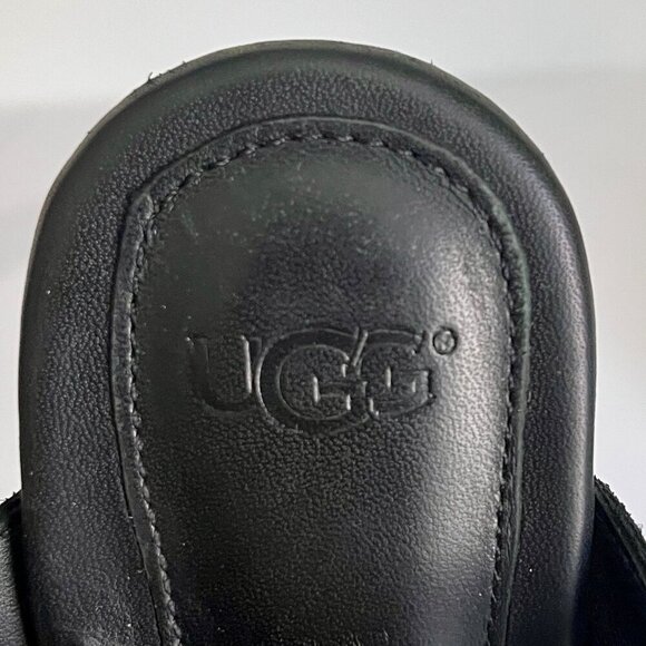 UGG Lecia Black Leather and Suede Ankle Wrap Sandal Size 9 NWOT - Picture 14 of 16